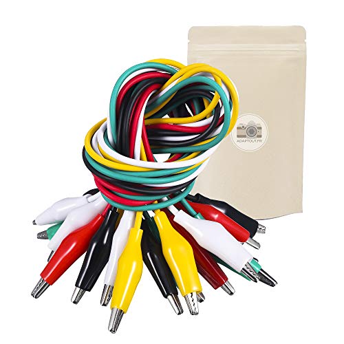 Preisvergleich Produktbild 10x Kabel mit Krokodilklemmen-Kabelstecker