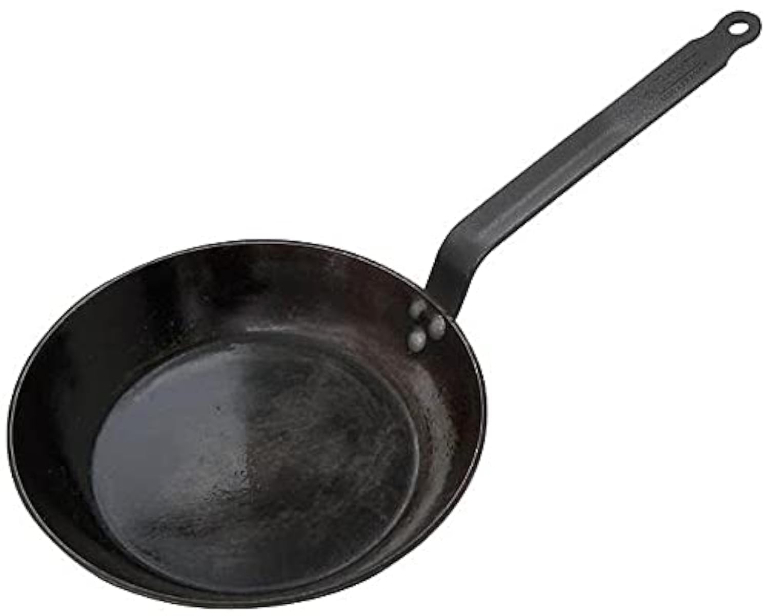 De Buyer Bratpfanne Carbone Plus – Lyoneser, 20 cm, unbeschichtet, rund, mit vernietetem Flachstiel