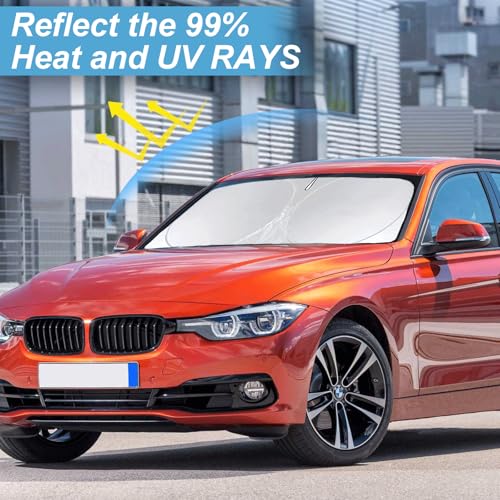 for 3 Series Windshield Sun Shade Sunshade Fits BMW 2013-2018 3 Series/ F30/ F31/ F80/ M3 for BMW 328i 335i 320i 330i 325i Windshield Cover Window Shield Protector Sun Visor Car Accessories