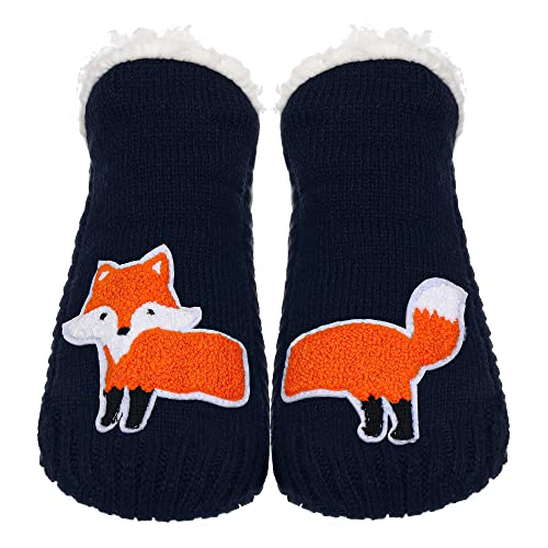 Image of ZYZX Cute Animal Slipper Socks for Women with Grips,Fuzzy Socks Indoor