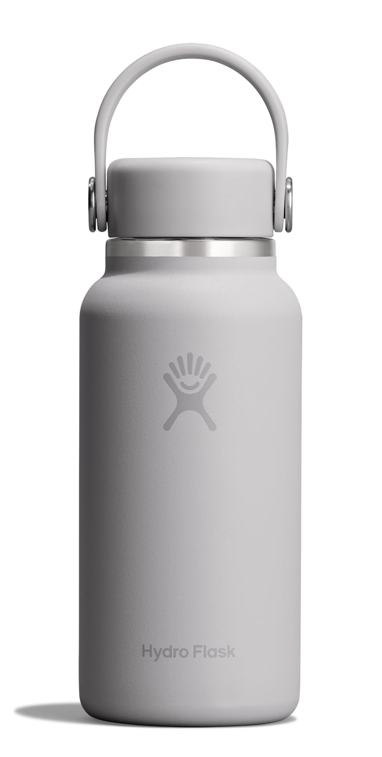 Micro Bottle - Insulated Mini Leak Proof Flask for Purse or Pocket in 10 Oz Birch Gray