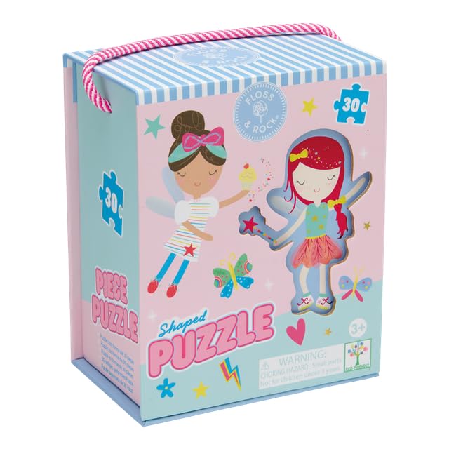 Floss & Rock Puzzle arc-en-ciel en forme de fée, 30 pièces, 40,6 x 30 cm, multicolore