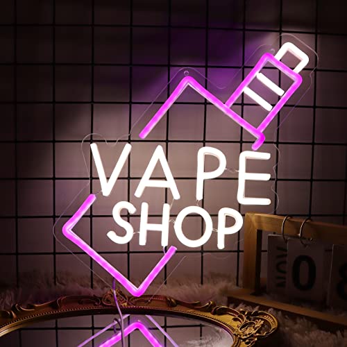 Image of Smoke Shop Neon Sign for Business Advertising or Vape Shop Display.Atmosphere Neon Lights for Pub,Smoking Lounge.5V USB Powered.