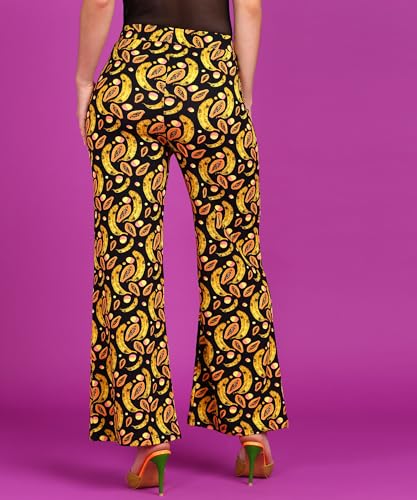 Image of POPWINGS Casual High-Waist Flared Trouser for Women | High-Rise Trouser Pant for Women | Flared Trousers for Women Formal Office Wear