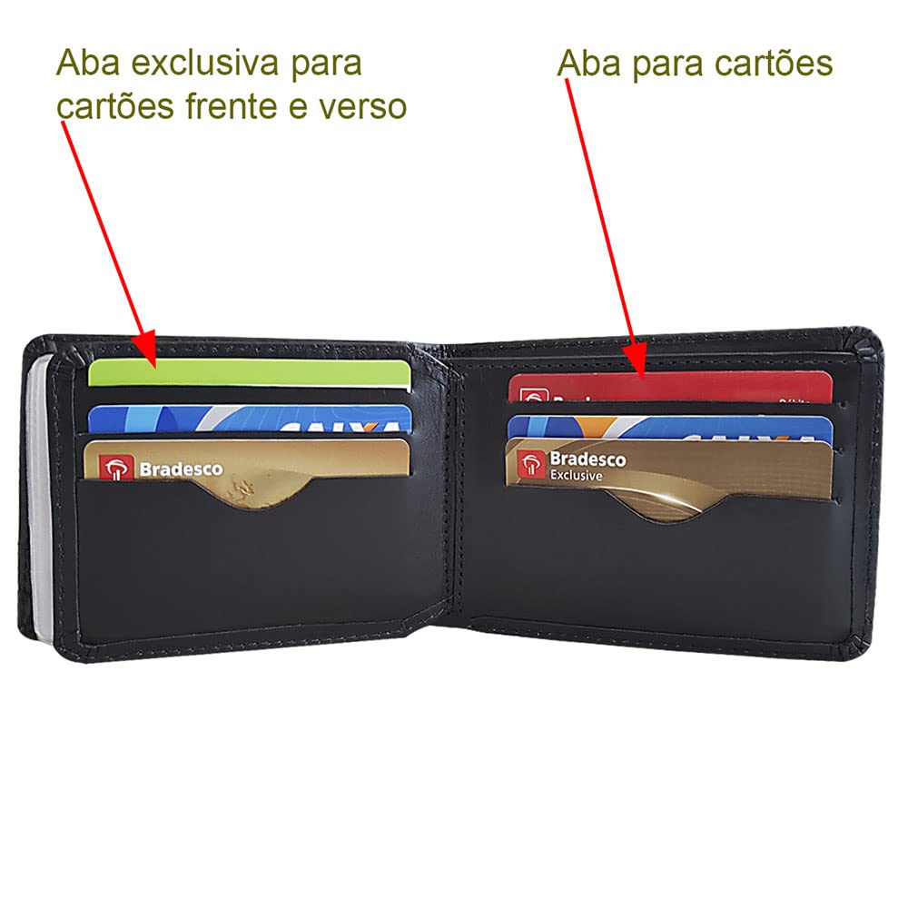 Carteira masculina de Couro Legítimo moderna Vastigriff 2140 (Preta) em promoção! Veja a oferta e mais achadinhos de Carteiras & Cintos 5 Hoje é o melhor dia para comprar Carteira masculina de Couro Legítimo moderna Vastigriff 2140 (Preta) com aquele preço maroto! Promoção! Aproveite a oferta! 5