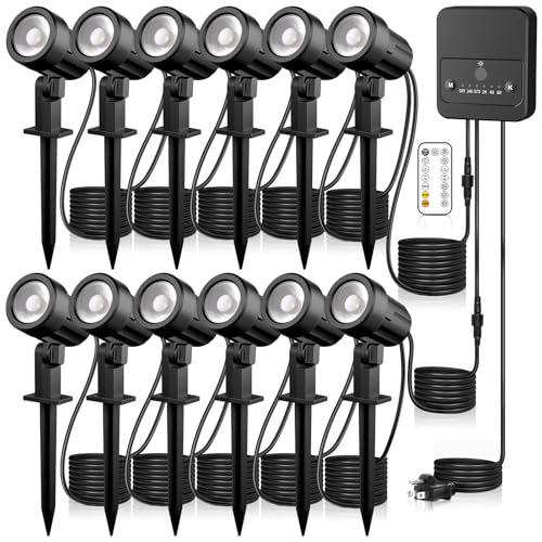 SOROP LED Landscape Lighting Kit Landscaping Lights with Remote Control Dimmable IP66 Waterproof...