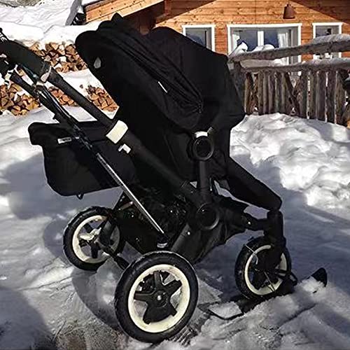 Universal Skischild für Kinderwagen und Trolleys für Haustiere, Schneewagen- oder Strandgleiter, Ski-Board und Strandrollbrett für Rollstühle