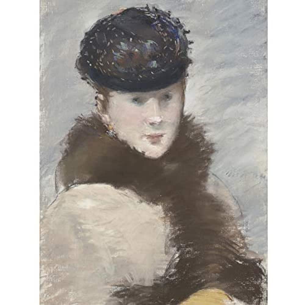 Artery8 Edouard Manet Mery Laurent Wearing Small Toque Painting Art Print Canvas Premium Wall Decor Poster Mural