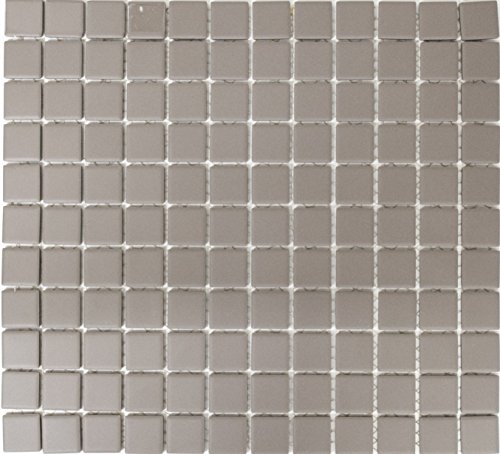 Mosaïque pour carrelage gris uni non émaillé antidérapant R10 Céramique Pierres de mosaïque
