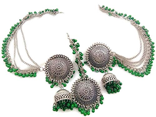 Image of Total Fashion Oxidised Tikka Earrings For Girls And Women