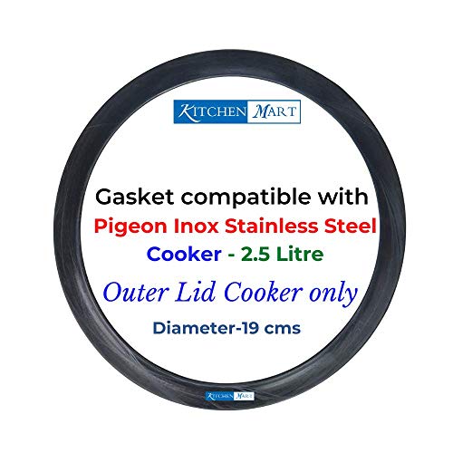 Kitchen Mart Gasket compatible with Pigeon Inox / Inox Plus Stainless Steel Pressure cooker (Outer Lid) (2.5 Litres)