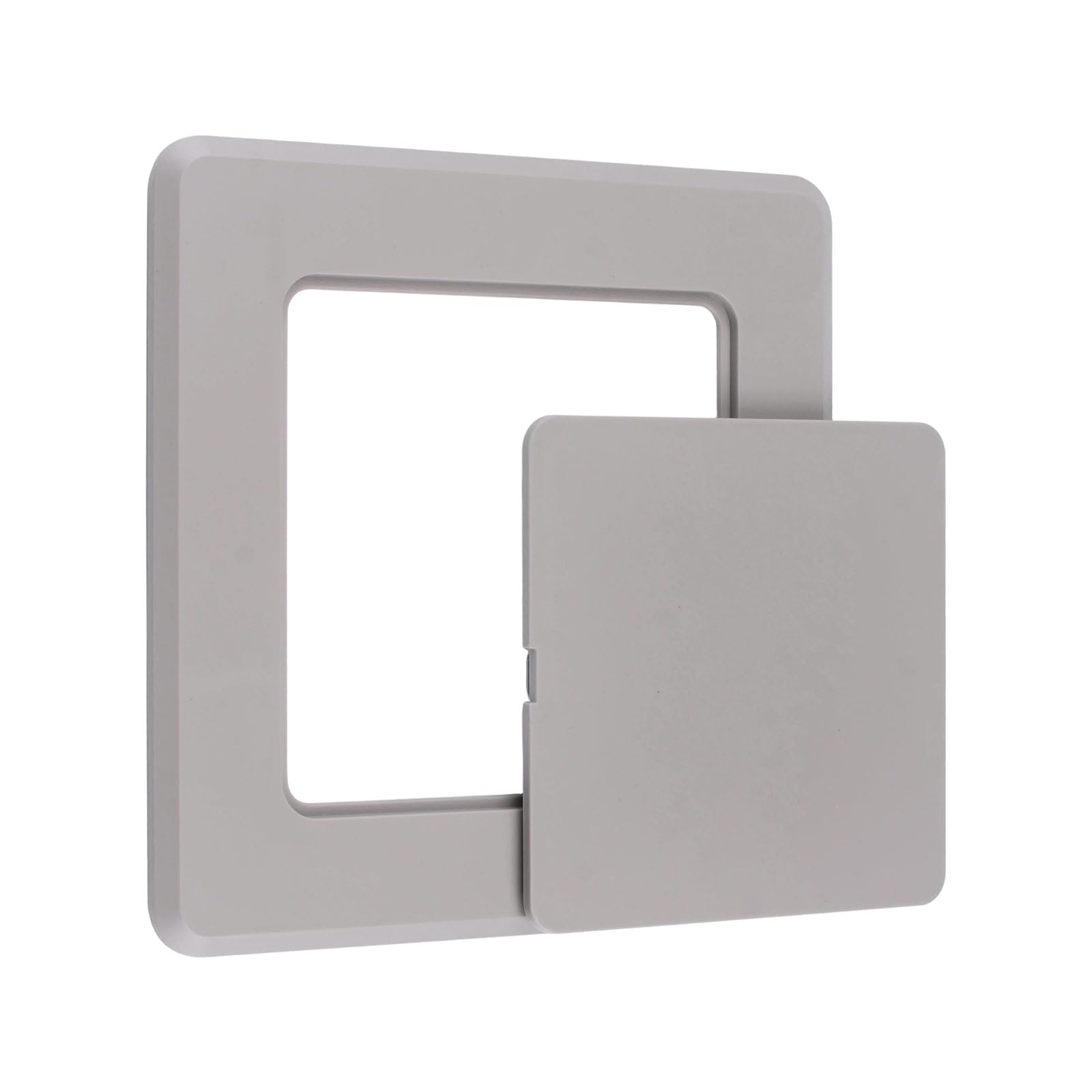 UFURMATE Self Adhesive Access Panels, 1 Pack Wall Mounted Hole Cover Inspection Door for Plumbing & Electrical Cables & Wiring (Coffee Gray,10x10cm)