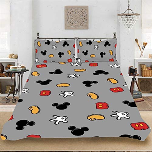 DCWE Disney Mickey & Minnie - Juego de cama reversible, funda nórdica