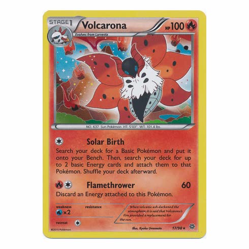 Pokemon Single Card VOLCARONA XY OLD ORIGINS #17 /98 HOLO ENGLISH :  Amazon.nl: Toys & Games