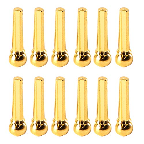 Milisten 12piezas Pinos De Puente De Cobre Para Guitarra Accesorios Color Dorado Compatibles Guitarras...