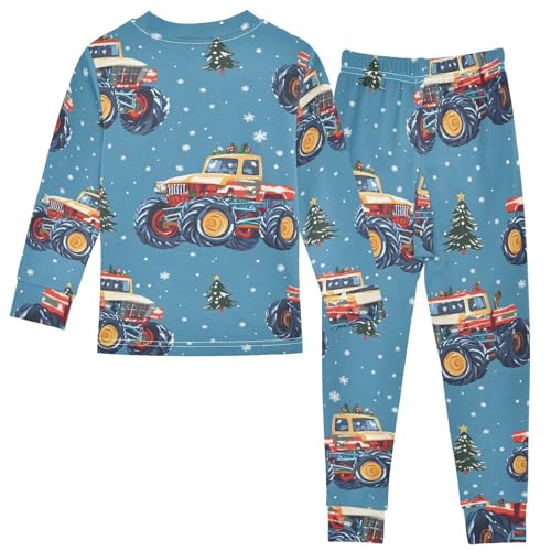 Pjs Sets Christmas Monster Truck Pajama Sets,Long Sleeve Sleepwear Sets 12M 202b83292