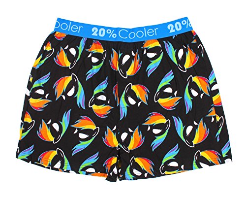 Underboss Men's HS0041-95 Rainbow Dash All Over Print Boxer, Black, X-Large2