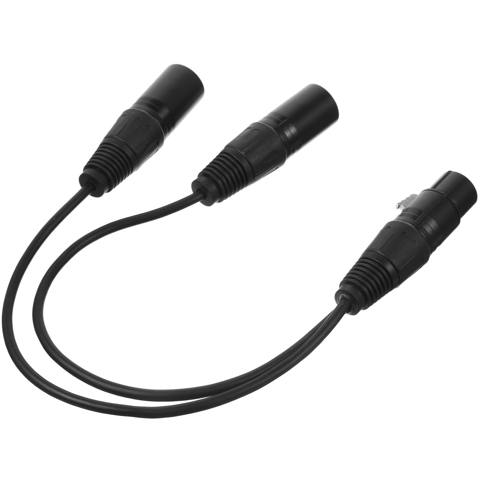 NUOBESTY 4 Stück Xlr Splitter Kabel Förmiger Adapter für Mikrofon Männlich zu Weiblich für Bühnenbeleuchtung Musikinstrumente Hohe Geräuschunterdrückend Kompatibel mit Professionellen