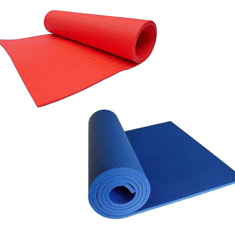 Yoga Mat for Gym Workout and Yoga Exercise with 3 mm Thickness, Anti-Slip Yoga Mat for Men & Women Fitness with Carrying Bag and Strap (pack of 2)-picture-35