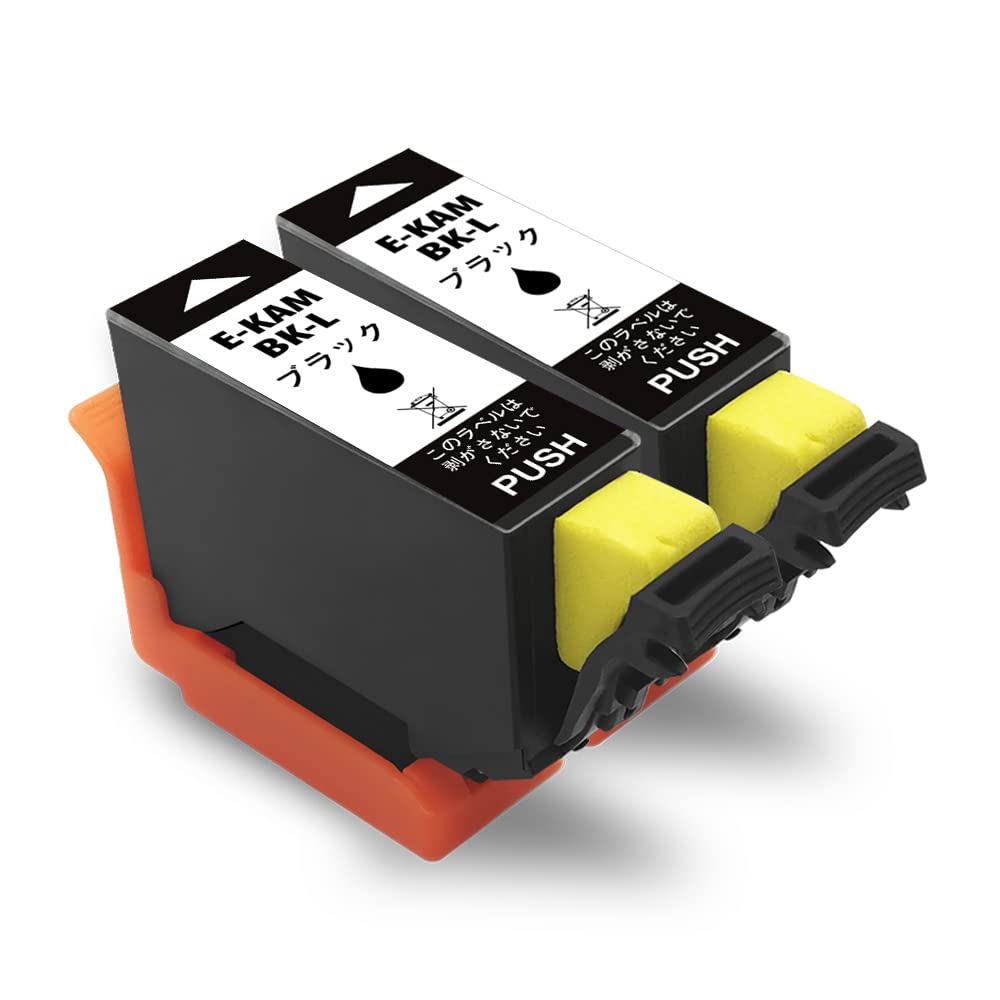 Amazon.co.jp: エプソン対応 カメ KAM-BK-L ブラック 2本セット