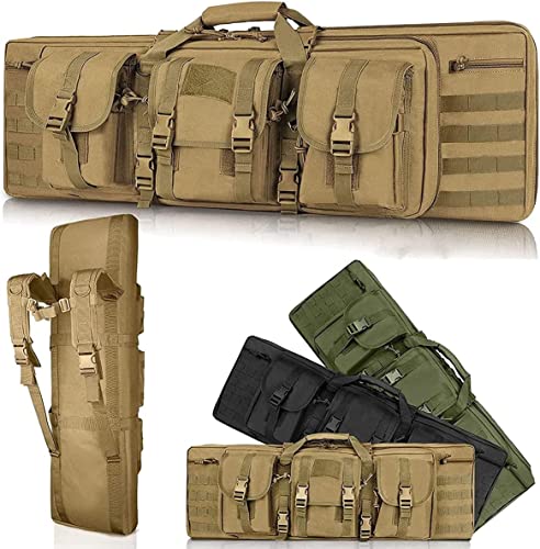 Funda para Rifle Bolsa para Arma Larga, Funda Táctica para Escopeta Carabina Airsoft, Bolsa Doble Acolchada Suave para Rifle Mochila para Rifle para Caza Tiro Pesca ( Color : Marrón , Size : 140cm )