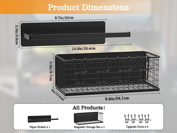 Image of 1 Pack Magnetic Storage Bin and Paper Towel Holder for Traeger Smoker Grills, Suit for Traeger Ironwood 885, Pro Series 34, Pro Series 22, Pro D2 575, Pro 780, Ironwood 650, Z-Grills, Pit boss