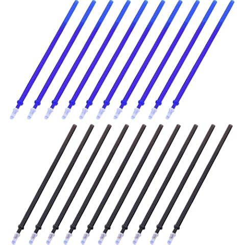 20pcs Office Gel Pen Erasable Refill Rod 0.5mm Blue Black Ink Erasable Pen Refill School Stationery Writing Gift Cover