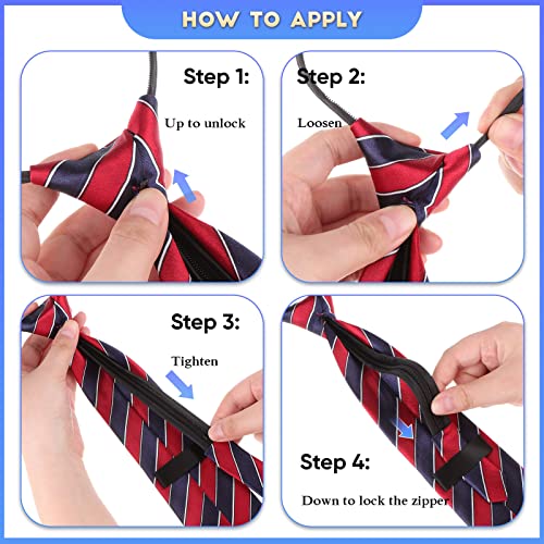 Image of Geyoga 6 Pcs Boy Tie for Kids Pre-tied Tie 14-16 Years | Adjustable Neck Strap Necktie with Zipper, Back to School Gift for Teen, School Uniform, Formal Wedding, Baby Shower Party