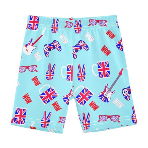 Union Guitars Girls Bike Shorts Toddler Dance Athletic Shorts Under Dress Clothes for Summer,4T