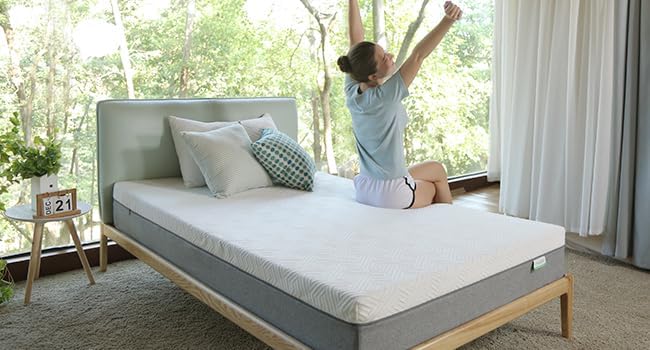 Miniatura 4 de Novilla Colchón individual XL, colchón de espuma viscoelástica de gel de 8 pulgadas para aliviar la presión, apoyo mejorado y comodidad de felpa,