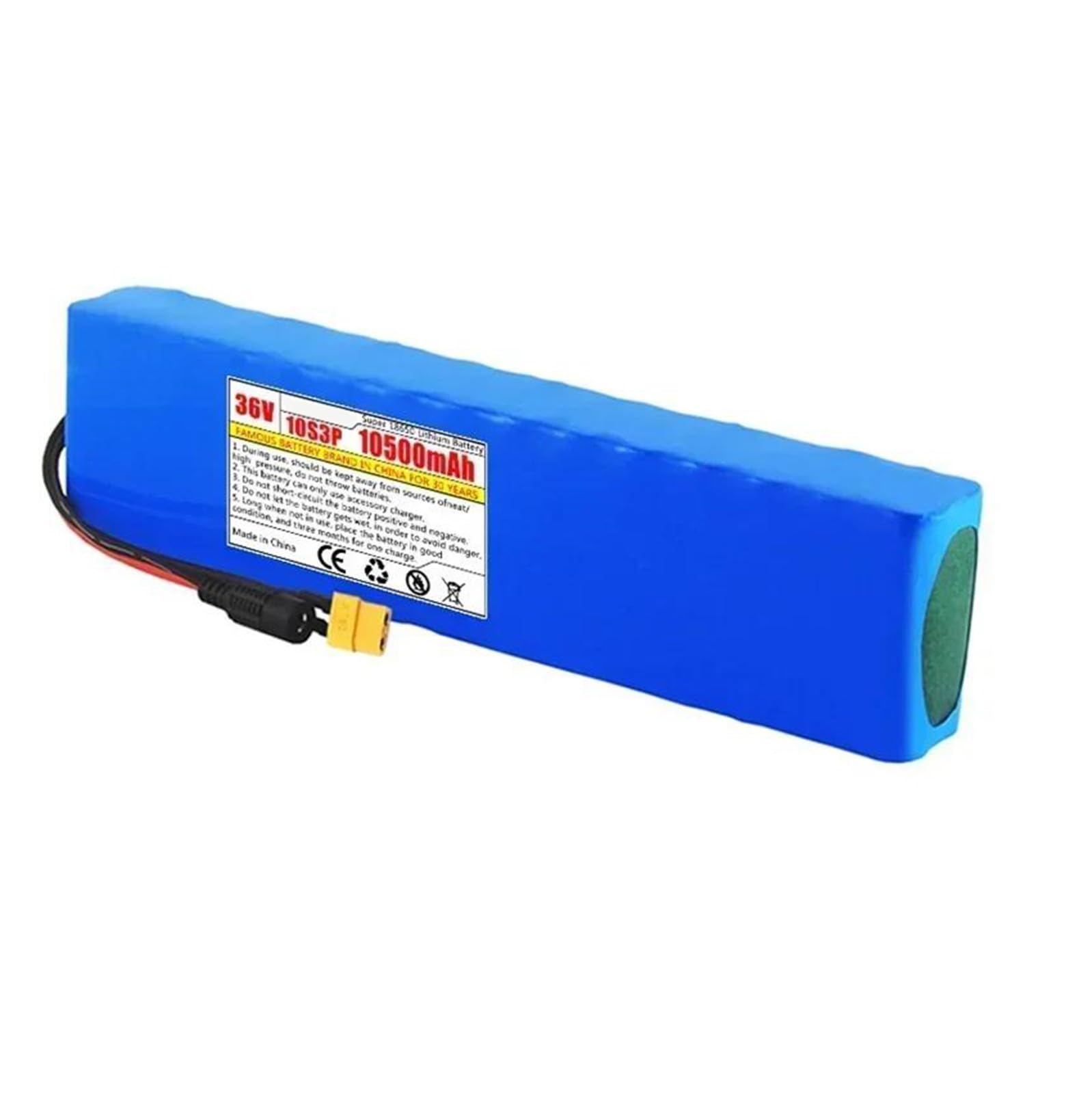 Batteria Per Bicicletta Elettrica Da 36V 10.5AH 10S3P Batteria Impermeabile Agli Ioni Di Litio Per Monopattino Batteria Ad Alta Capacità Batteria Ricaricabile