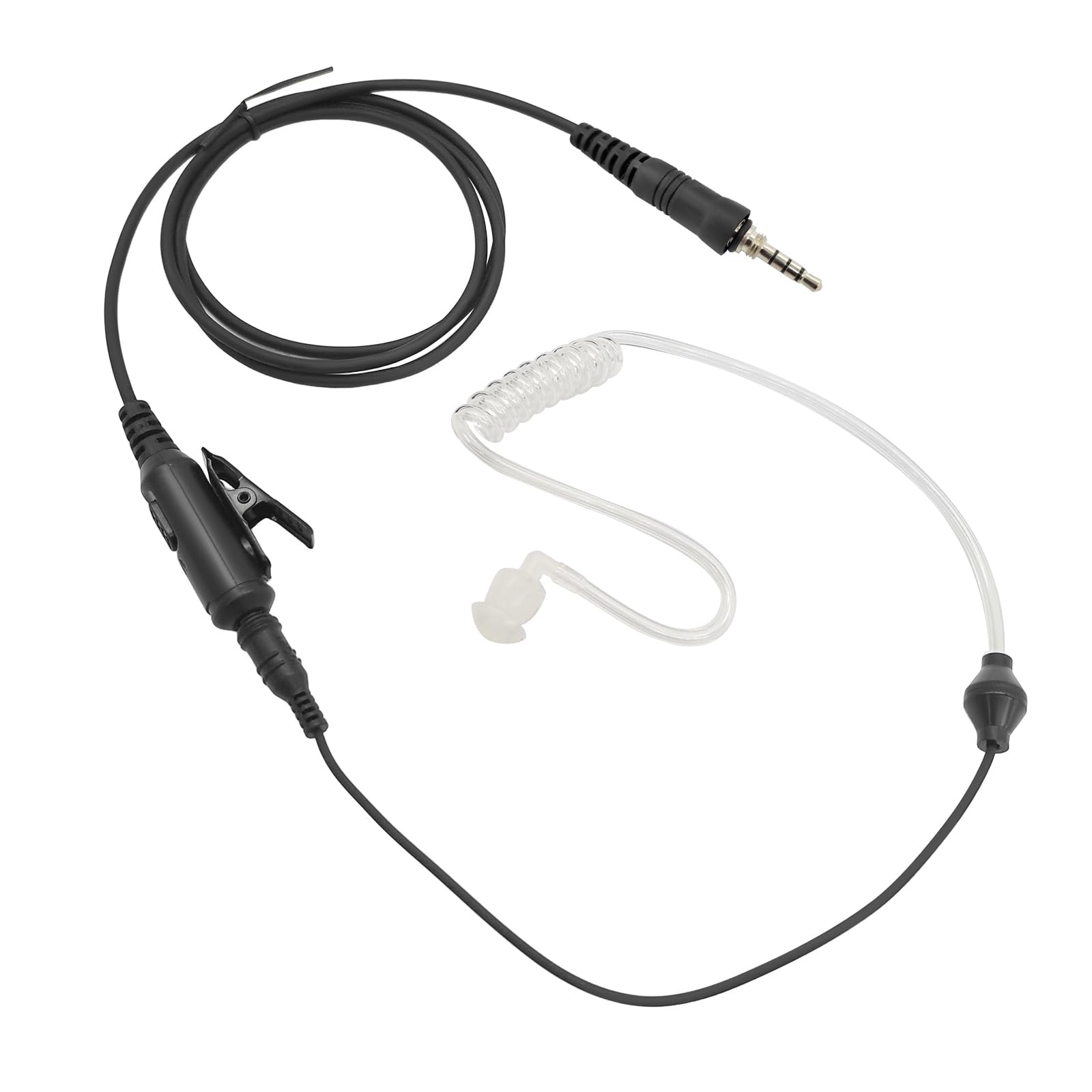 PZYPYM Acoustic Tube Earpiece with Mic PTT 1 Pin Screw Thread Headset Compatible for Yaesu VX-6R VX-7R VX-170 FT-270 Standard Horizon HX210 HX400
