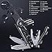 Multitool Hammer 15 in 1 Mini Hammer multitool with Pliers Claw Hammer Multi Tool with Screwdrivers, Multitool Pocket Clip, New Year & Birthday & Father Day Gift (Black)