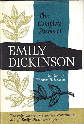 The Complete Poems of Emily Dickinson. the Only... [Unknown] B0084WMGSA Book Cover