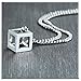 Xusamss Fashion Titanium Steel Hollow Cubic Pendant Necklace,22