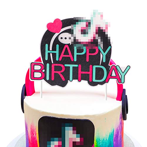 24pcs Tik Tok Cupcake Topper Tik Tok Cake Topper Tik Tok Happy Birthday Banner Music Theme Party For Kids Birthday Banners Party Supplies Kientrucka Com
