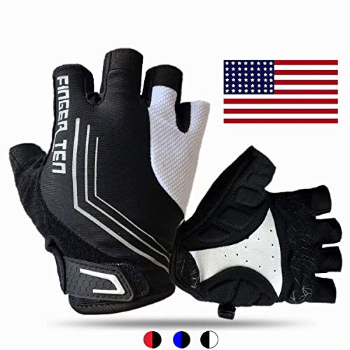 Cycling Gloves Men Women Half Finger Mountain Road Pack, Bike Bicycle Gel Paded