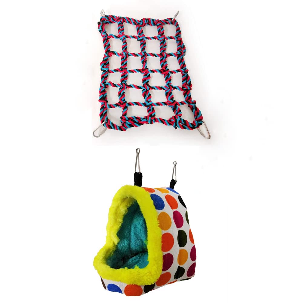 Litewoo Bird Nest Small Animal Hammock Colorful Soft Parrot Bed House