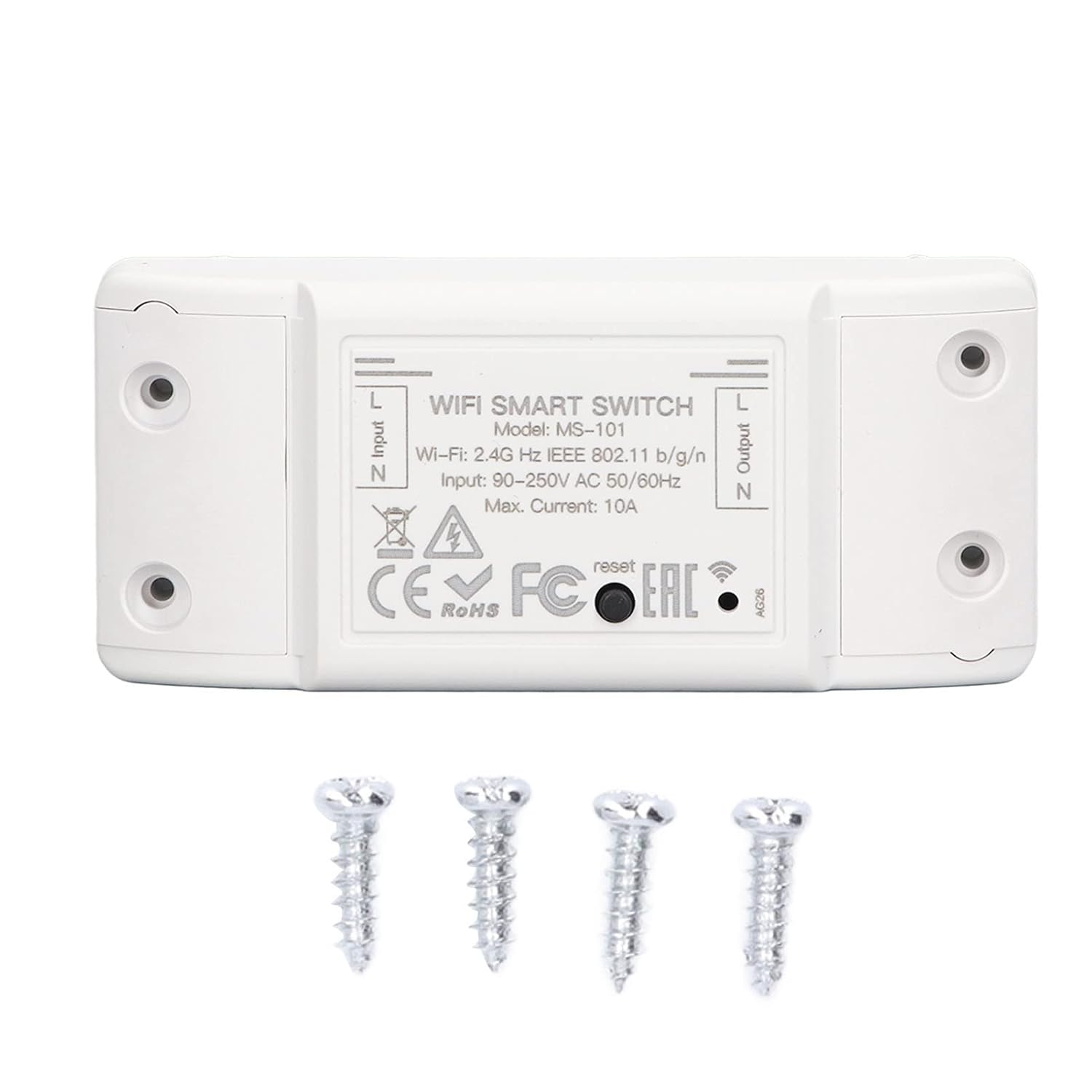 Oumefar WiFi Switch Controller, Voice Control, APP Remote Control for Assistant, Overload Protection, 220W 10A, 90-250V, Smart Devices On Off Module for Tuya