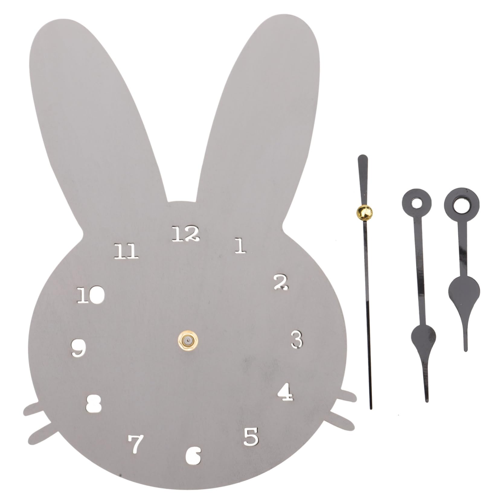 Horloge murale bois finie le tic-tac avec ce lapin gris silencieux