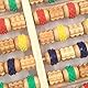 WSNDM Fußmassageroller Holz, Fussroller Massage Holz Fersensporn Plantarfasziitis, 6-Reihiges Farbiges Fußmassagegerät, von Stressreduzierung und Schmerzen, zur Zuhause und Büro Fußmassage
