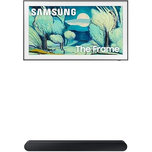 Samsung 43-Inch Class The Frame LS03F 4K QLED Smart TV (2025 Model) Modern Frame Design, NQ4 AI Gen2 Processor + SAMSUNG S60D 5.0ch Soundbar w/Wireless Dolby Atmos Audio, All-in-One Design, HW-S60D/ZA