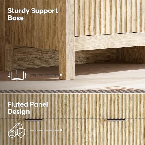 image for LIKIMIO Fluted 6 Drawers Dresser for Bedroom, 47