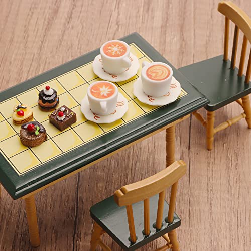 24 Pcs Miniature Food Kitchen Decoration Sets 1:12 Miniature Cakes Dessert Coffee Model Miniature Pretend Mini Kitchen Food Cake Toppers For Diy Micro Landscape Accessories #TOP4