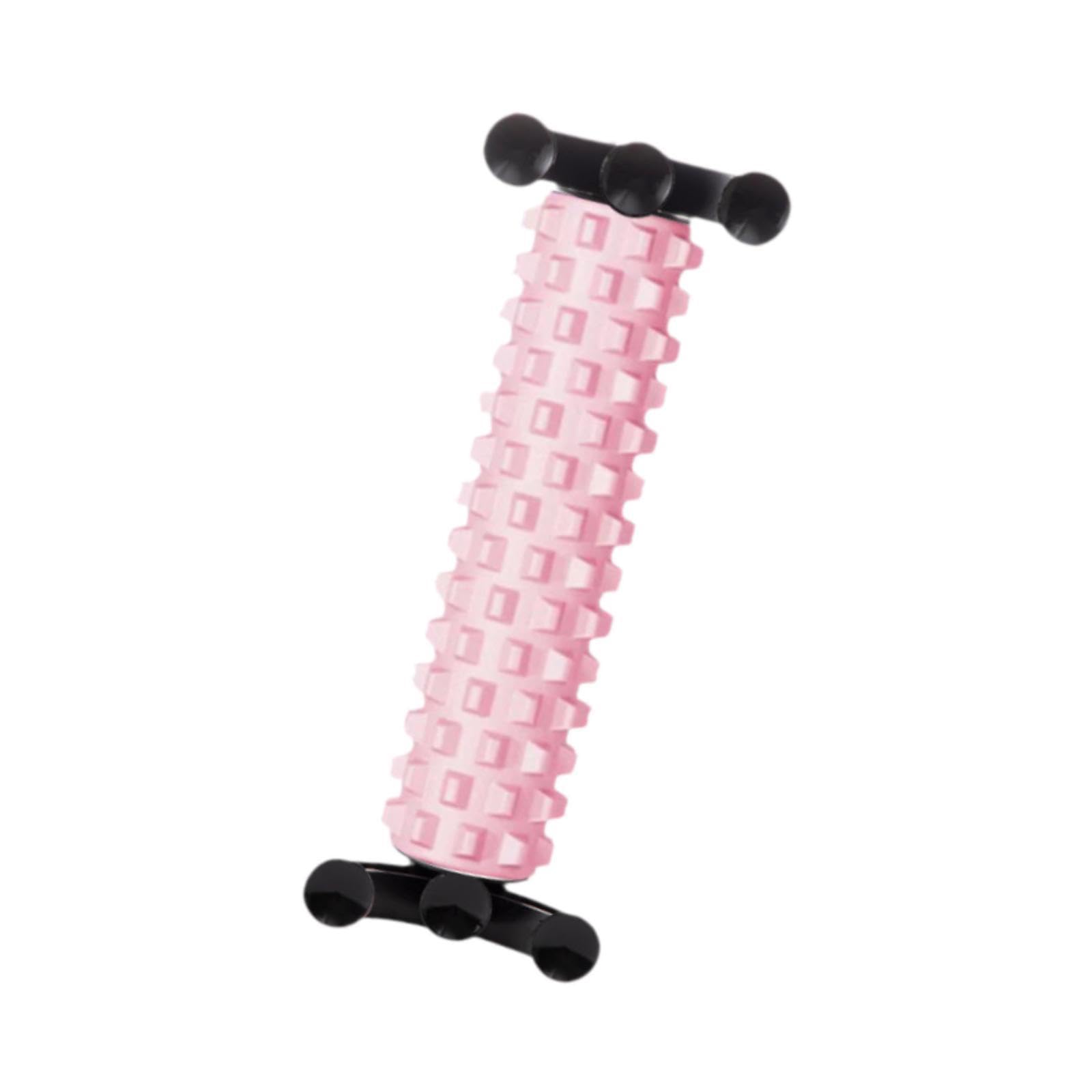 Fitness Roller Körpermassage Rolle Pilates Trainingsblock Fasziales Tiefengewebe Muskelentspannung Gleichgewichtsübung für Fitnessstudio Nackenen, Rosa
