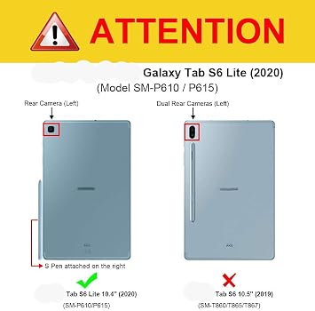 S6 Lite Stylus Pen Replacement S Pen for Samsung Galaxy Tab S6 Lite (EJ-PP610BPEGUJ) Stylus Pen+Tips/Nibs (Gray)