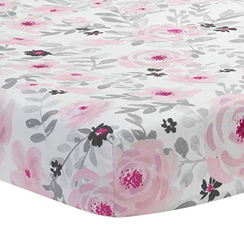 Bedtime Originals Blossom Pink Watercolor Floral 3-Piece Mini Crib Bedding Set #TOP5