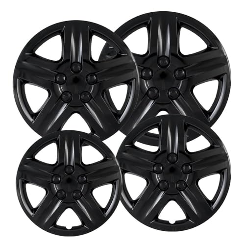 16 Inch Hub-caps Compatible with 06-11 Chevrolet Impala (Pack of 4) Wheel Covers - Snap On (Black)
