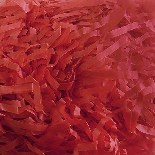Shredded Tissue Paper 22 Colours Christmas Hamper Gift Packing (5, RED)