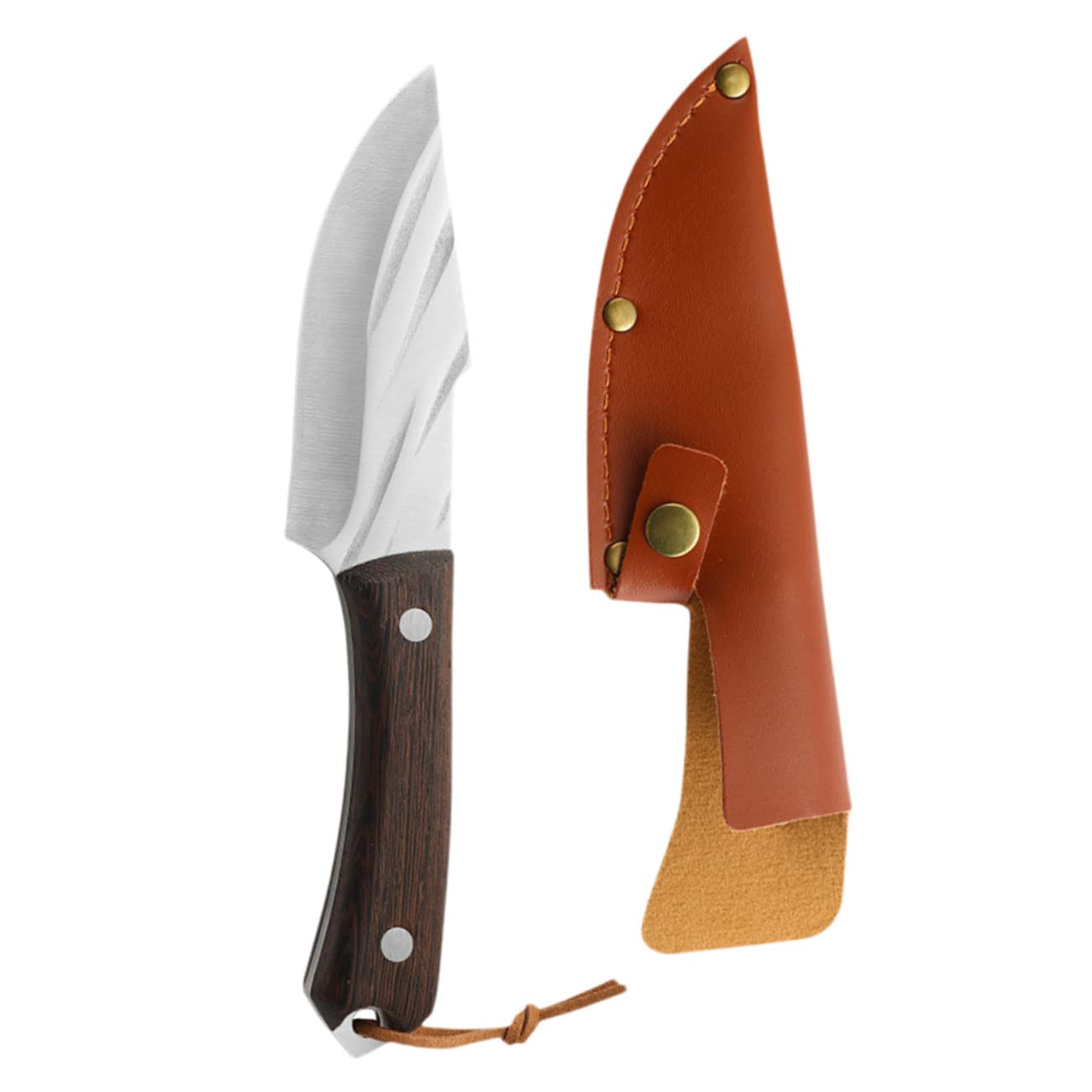 Cabilock Couperet à Viande Ergonomique 25 Cm Acier Inoxydable Manche Antidérapant Ustensile Cuisine Pour Barbecue Extérieur Cuisson Avec Fourreau Portatif